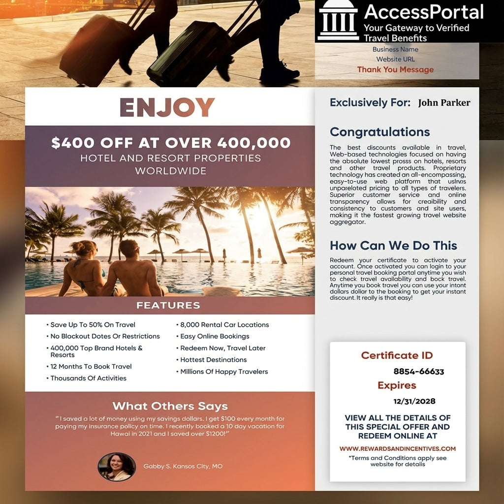 35 Verified Travel Certificates — Official Lifetime Access