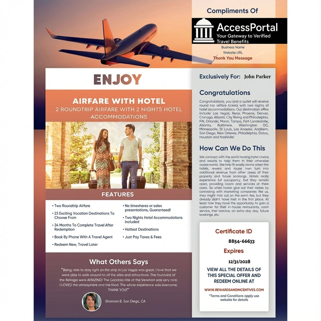 35 Verified Travel Certificates — Official Lifetime Access-
(Last 46 Spots)